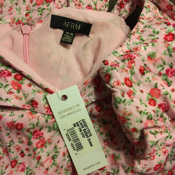 NWT AFRM pink floral maxi dress rodarte Selena - Picture 6 of 10